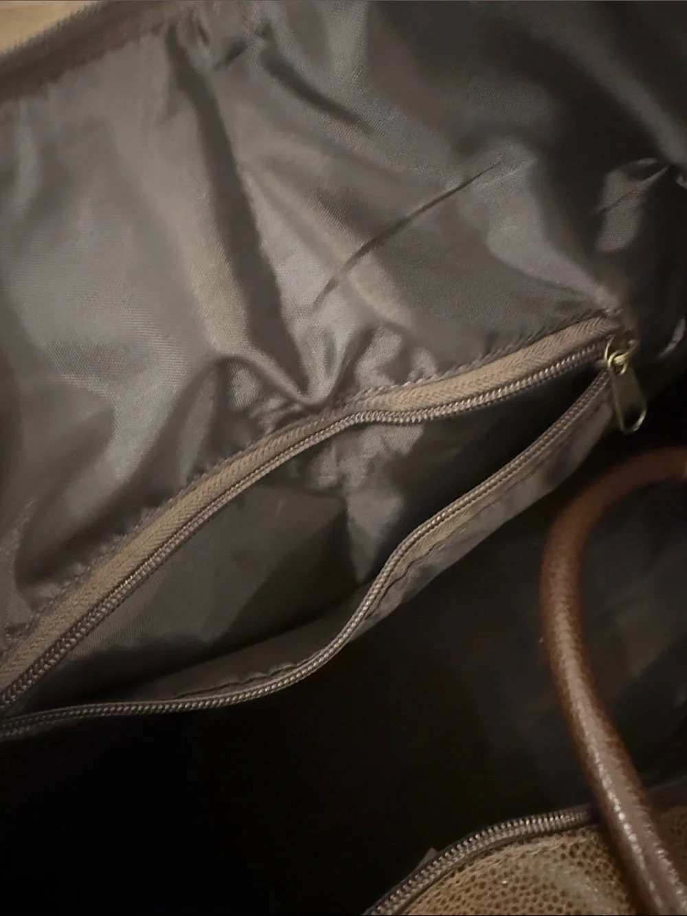 Benoss Milani Vintage-Style Brown Duffel Bag with Removable Shoulder Strap